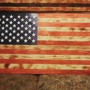 Custom Made Rustic Wooden Flags